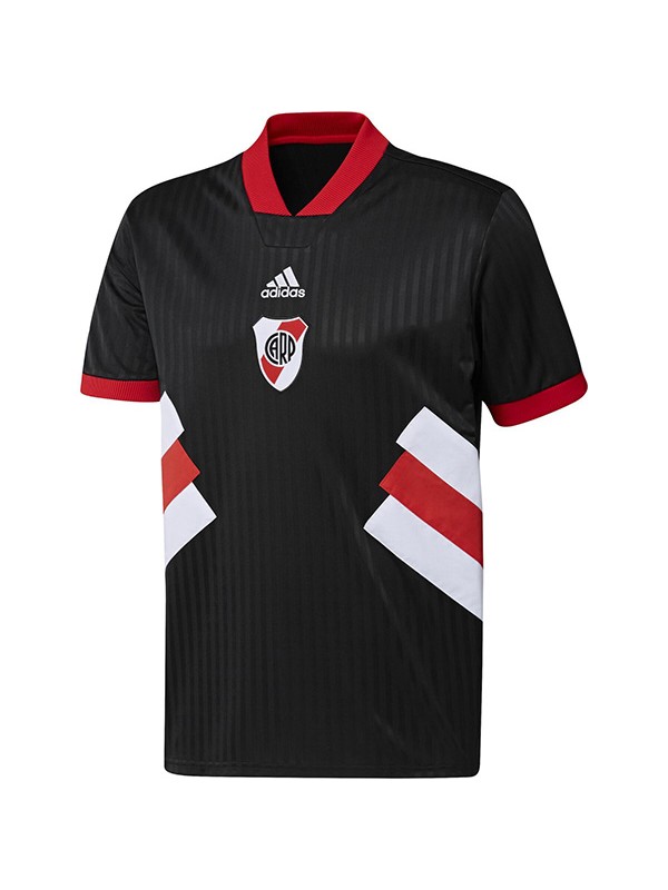 River Plate pre-match training soccer jersey men's black uniform sportswear football top shirt 2023-2024